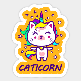 Magical Caticorn - Unicorn Cat T-Shirt for Girls and Kids Sticker